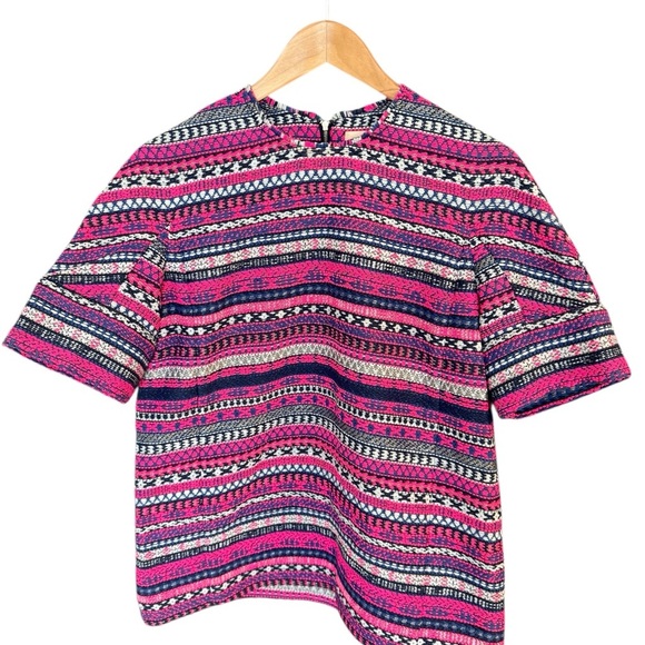 sass & bide size 6 (see measurements) GUC Pink and Navy Textured bright tweed - Picture 1 of 14